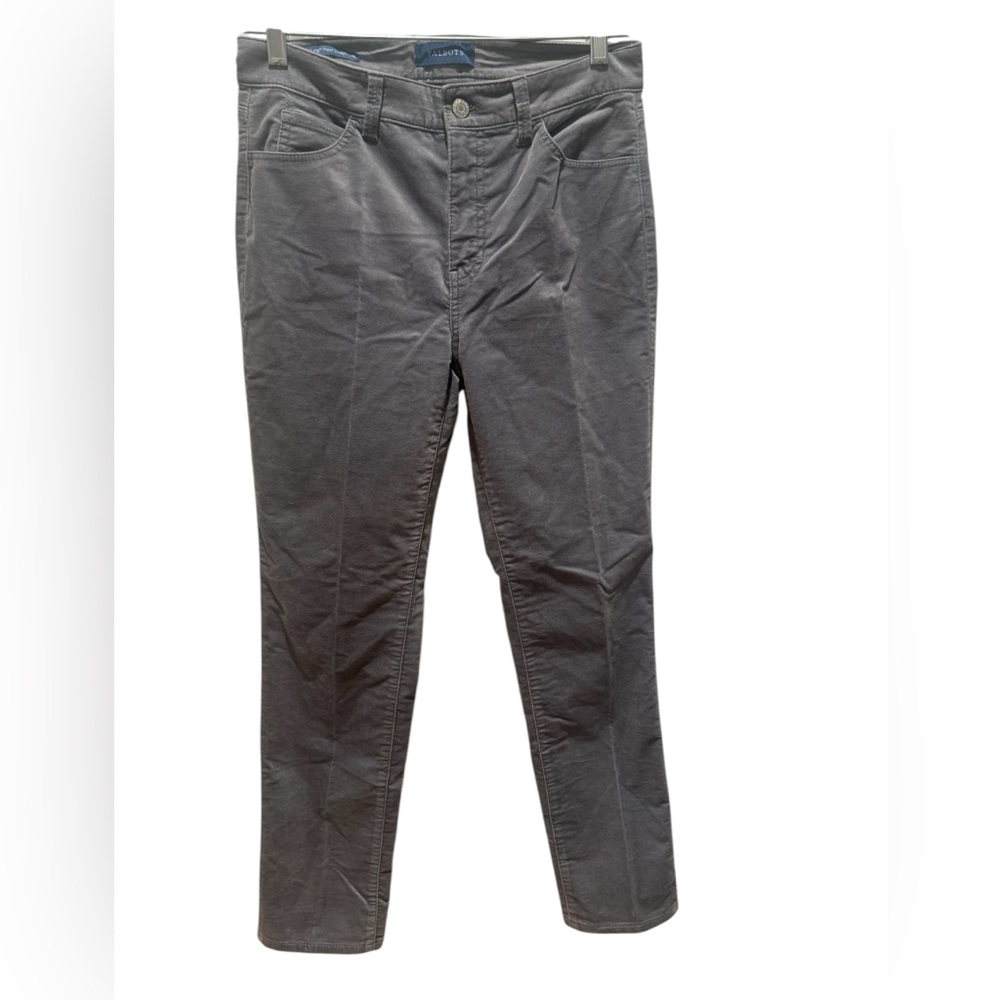 TALBOTS Velveteen Straight-Leg Pants - Picture 2 of 7